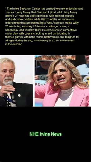 The Irvine Spectrum Center has opened two new entertainment venues: Holey Moley Golf Club and Hijinx