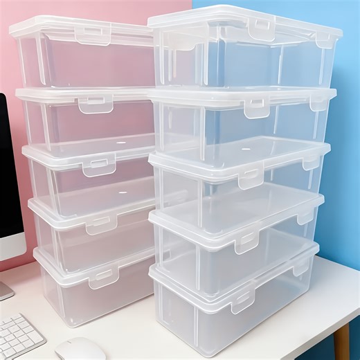 6 transparent storage boxes large capacity storage - Temu Canada