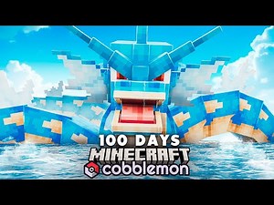 I spent 100 days in an OCEAN ONLY WORLD in Minecraft Pokémon Vs my Rival! (Duos Cobblemon)
