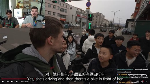 Lud和Mike回美三播看第十二日上，牛汉堡抽象画图解析差点被撞