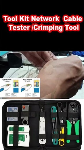 Tool kit Network Cable Tester Tool Set LAN Cable RJ45 Connector Crimping Tool #shopeetagtowin