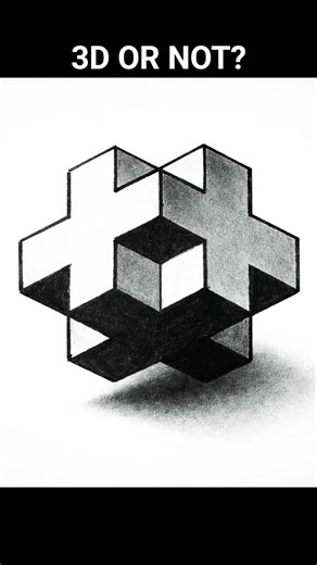 Impossible 3D Cube 😱 Pencil Illusion #shorts