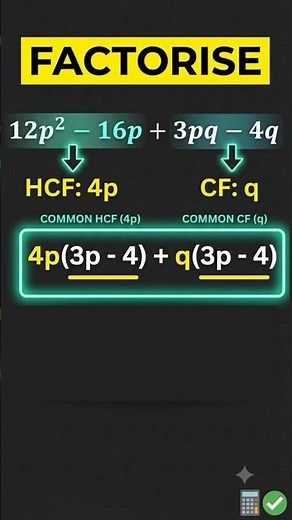 Factorise instantly! #mathstricks #factorise#algebra