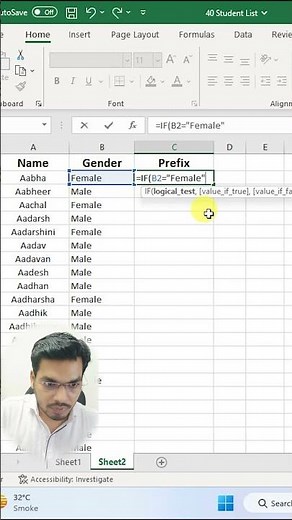 How to Add Mr. and Mrs. Before Names in #excel #tipsandtricks #office
