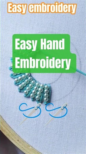 Beautiful design Hand embroidery tutorial for beginners #handembroidery #embroideryart #threadwork
