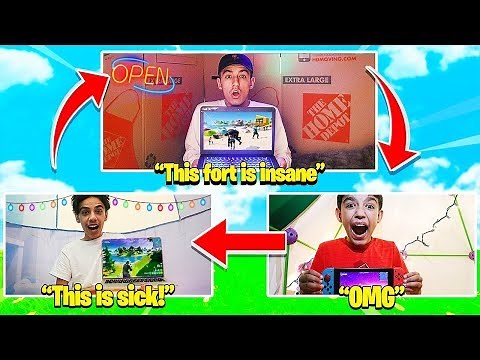 Whoever Builds The Best Fortnite Gaming Tent Wins $10,000 Challenge With Brothers!