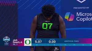 Josh Conerly Jr. runs official 5.05-second 40-yard dash at 2025 combine