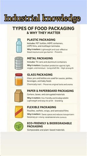 Types of food packaging material #shortsfeed #technology #food #packing