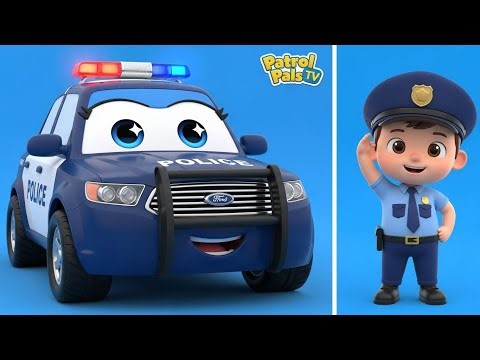 Police Car on Patrol 🚓 | Exciting Kids Music & Animation