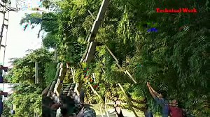 electric cement pole installation Electrical pole work || | Technical Work