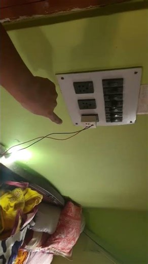 earthing checking in a switch board 's socket by using a test lamp.