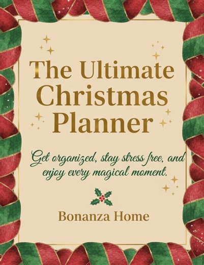 Undated Christmas Planner – Green & Red Evergreen Edition | Holiday PDF Planner - Etsy