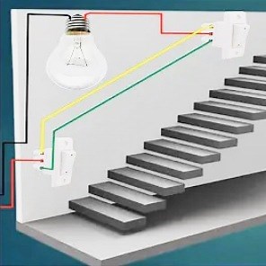 the easiest way to assemble a double switch for stair lighting | Free Energy Generator