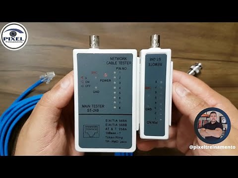 Testador de cabo de rede UTP e cabo coaxial