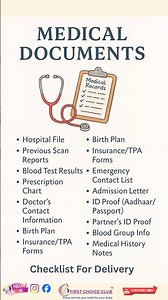 Medical Documents Checklist For Delivery!