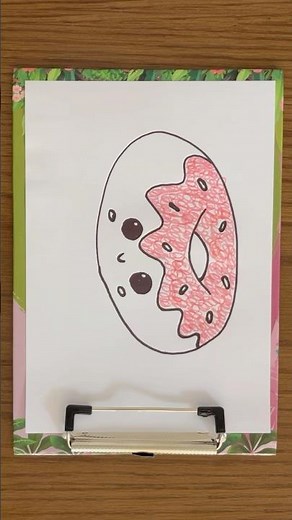 How to Draw a Donut Step by Step #draweasy #drawing #drawwithme #doodleart