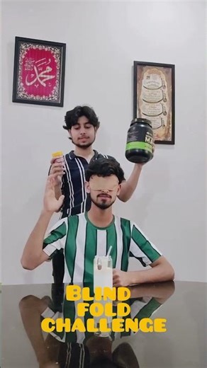 blind fold challenge #fun #milk #shake #entertainment #blind #drink