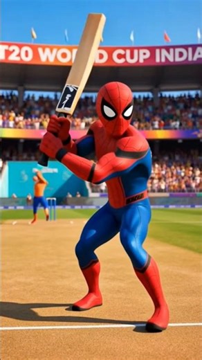 Spider-Man Playing T20 World Cup in India 🇮🇳🏏 | #shorts