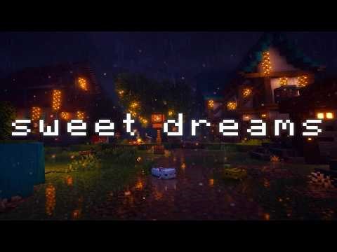 it's safe to sleep.. (minecraft music w/ soft rain & fireplace)