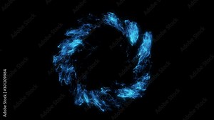 4 Blue Particle Shockwaves Overlay and alpha matte Graphic Elements