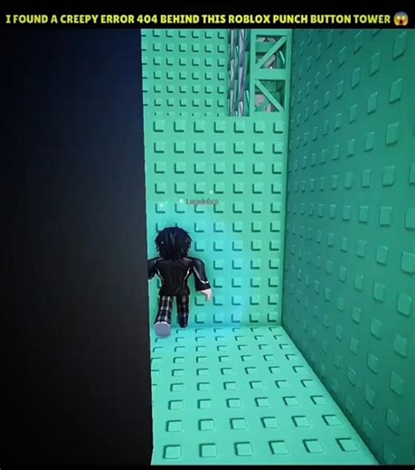 I FOUND A CREEPY ERROR 404 BEHIND THIS ROBLOX PUNCH BUTTON TOWER 😨#roblox #fyp