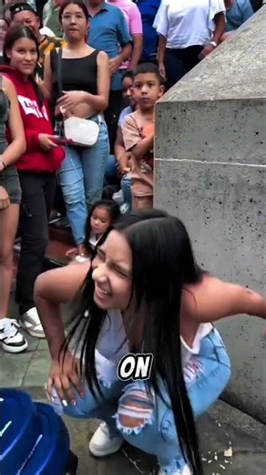100KG Leg Challenge Gone Wrong! She Couldn't Even Stand 😱#shorts