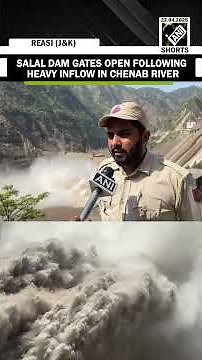 The gates of Salad Dam in J&K’s Reasi open as a precautionary safety measure