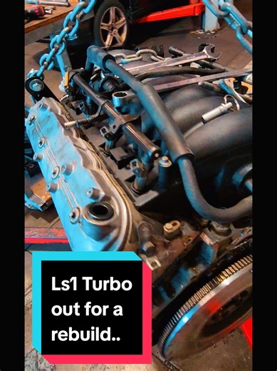 Ls1 Turbo engine out for a rebuild.. #mechanic #technician #turbo #ls1 #lsturbo