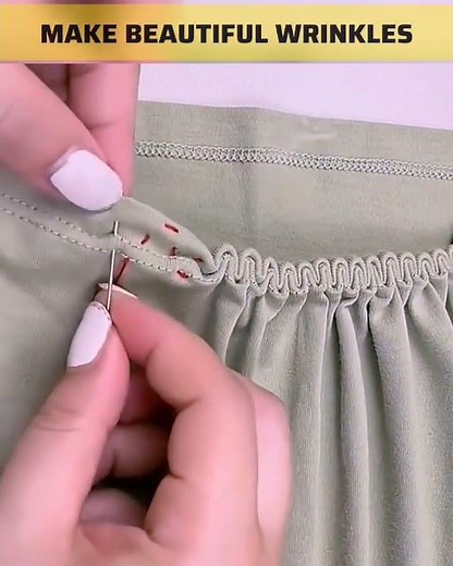 HOW TO GATHER A WIDE NECKLINE INTO BEAUTIFUL PLEATS
