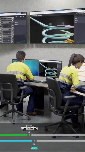 Mining Animation: Complete Monitoring System of the Underground Mine Site