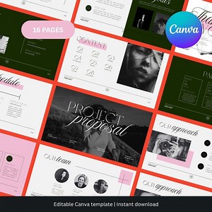 Elegant Project Proposal Template: Customizable Canva Design (digital Download) - Etsy