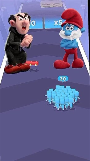 Count Masters Level Up! Gargamel VS Papa Smurf 🍄🧙‍♂️ #shorts #gaming #youtubeshorts