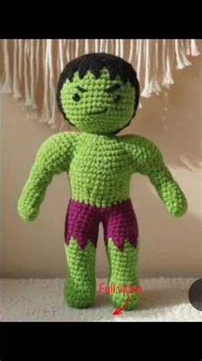 Crochet hulk /Crochet avengers #crochettoys #amigurumi #hulkdoll #avengers #crochetpatterns