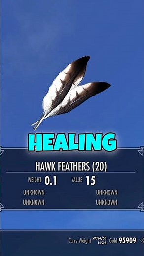 Hawk Feathers: Nature's Healing Secret! #elderscrolls #bethesda #skyrim #gaming #secrets #rpg