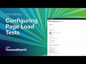 Configuring Page Load Tests