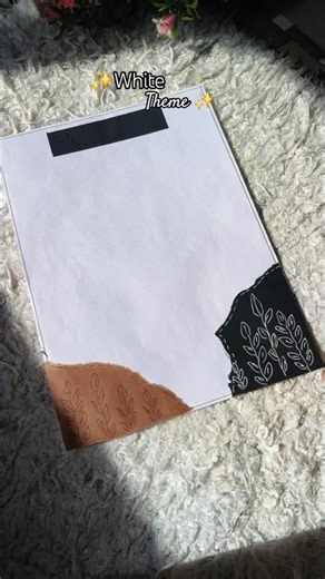 ✨ White Theme Aesthetic Border & Cover Page Ideas | Project Work ✨#shortvideo