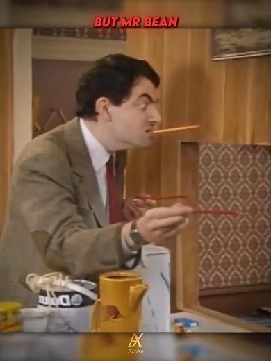 Mr bean is a genius in measuring...