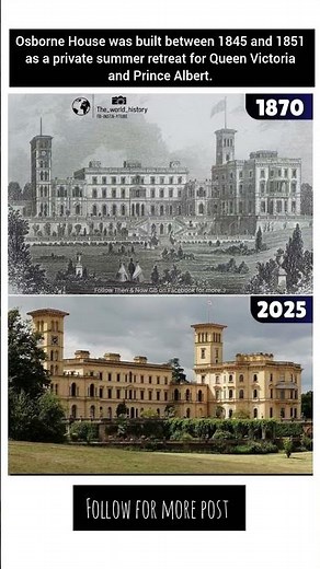 Osborne House was built 1845 and 1851 as a private summer retreat for Queen Victoria & Prince Albert