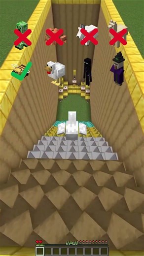 Which Mob Survives the Slide? 🏆 #minecraft