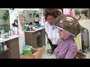 Preview clip of Kat Under the Dryer with a Tip Top and Other Metal Curlers Roller Set