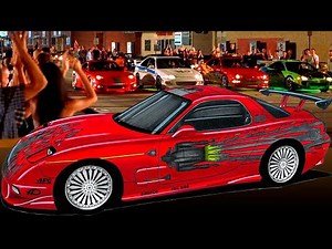 Рисуем Mazda RX-7 The Fast and the Furious | How to draw Mazda RX-7 | Car drawing Mazda RX-7 FD