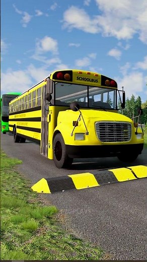 Bus vs Speed bump #3#beamng #short #bus #speedbump #speedbumpsvscars