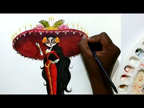 How to draw La Muerte from book of life