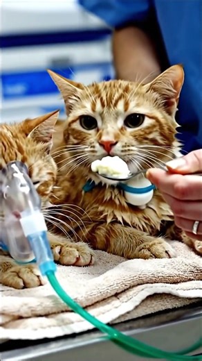 Helpless Kitten Saved From Flood 😥Bath Care & Peaceful Sleep #cat #catshorts #kids #kitten #animals