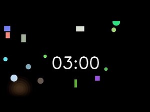 3 Minute Countdown Timer ⏱️ | Colorful Animation | Time Up Alert