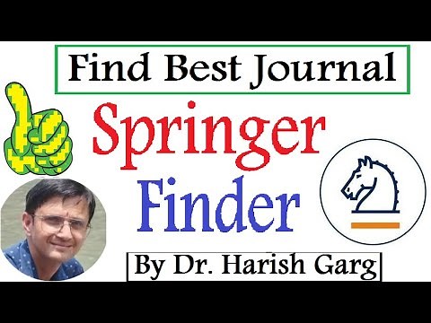 Springer Journal Suggestor| How to choose the Journal for your Research Paper