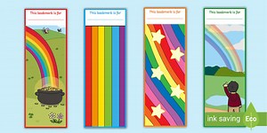 Rainbow Themed Colourful Bookmarks
