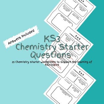 KS3 Chemistry Starter Questions Worksheets PDF