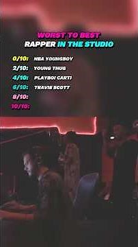 Rappers In The Studio Ranked From Worst To Best! #rap #studio #recording #ranking #travisscott