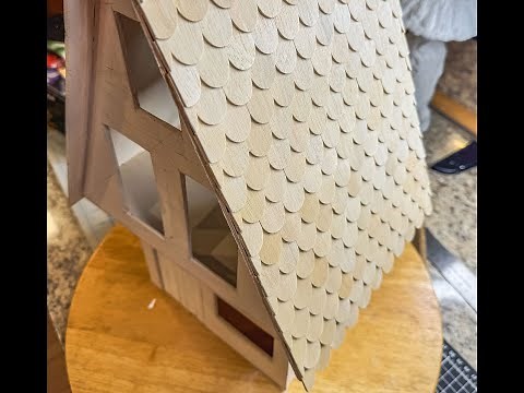 How to apply dollhouse roof shingles